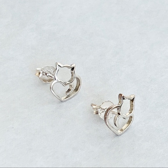 🆕Cat Earrings Sterling Silver - Picture 3 of 7